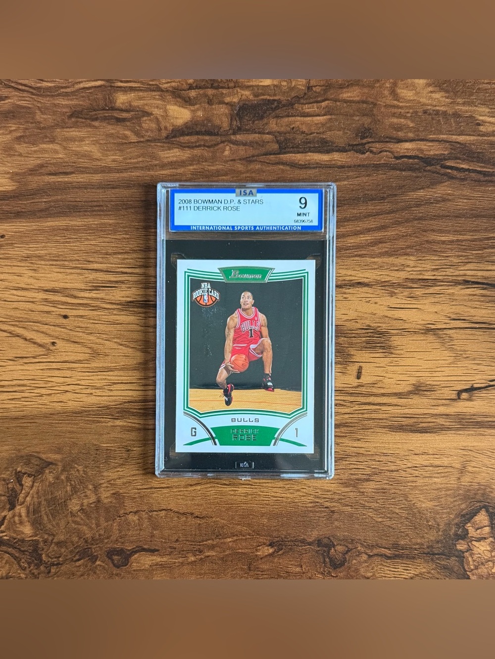 Bowman Derrick Rose Rookie Card (Green) - Graded 9